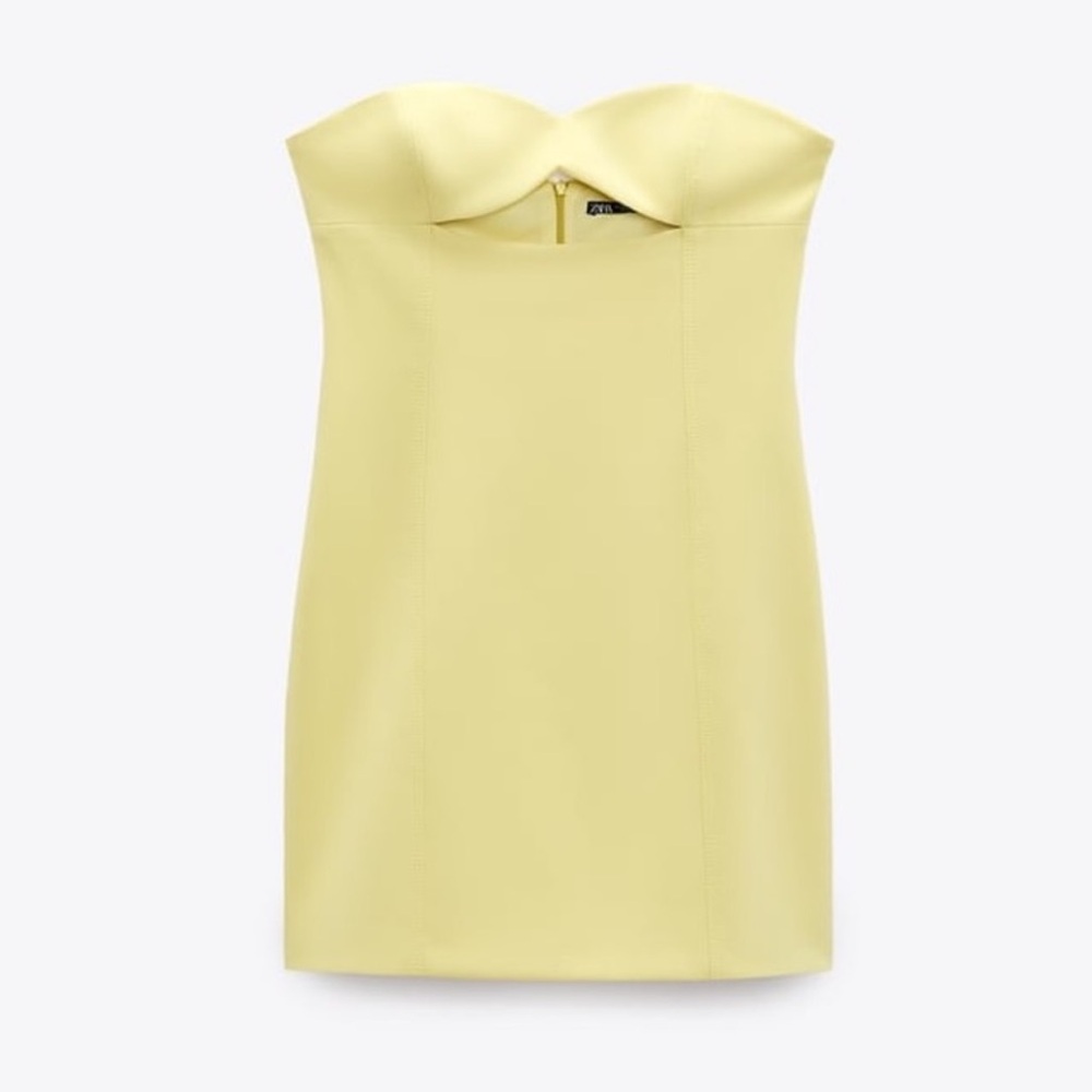 ZARA Strapless Cut Out Dress
